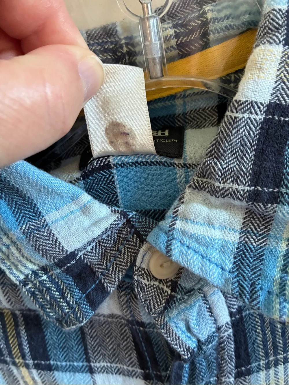 OshKosh B'gosh Light & Navy Blue Plaid Button-Down Shirt